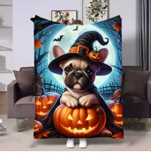 Плюшевий 3D-плед Halloween Dog 17598, 160х200 см