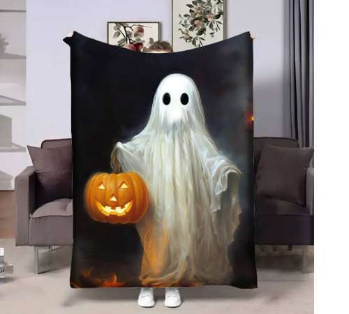 Плюшевий 3D-плед Halloween Ghost 17611, 135х160 см