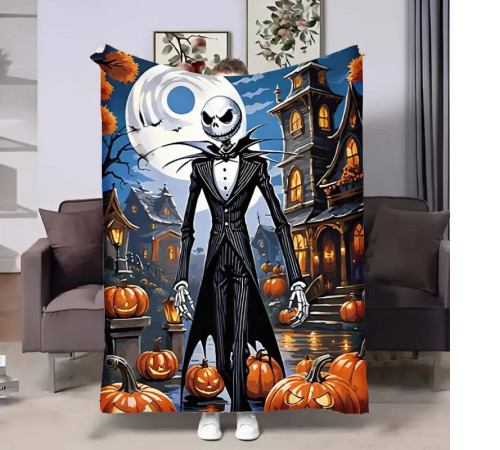 Плюшевий 3D-плед Halloween Jack 17606, 160х200 см