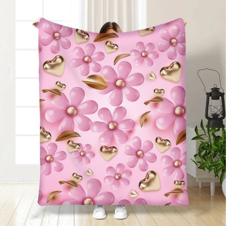 Плюшевий 3D-плед Поле ніжності 15903, 135х160 см