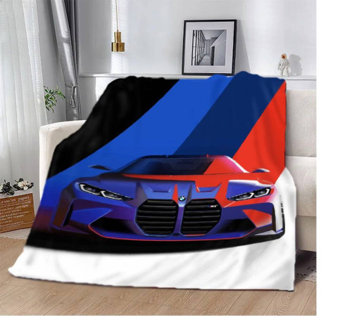 Плюшевий 3D-плед Престижний BMW 12439, 135х160 см