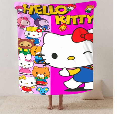 Плюшевий 3D-плед Hello Kitty 13034, 160х200 см