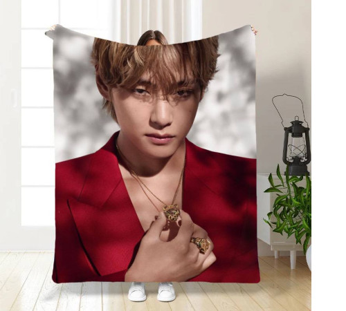 Плюшевий 3D-плед Kim Taehyung BTS 13365, 160х200 см