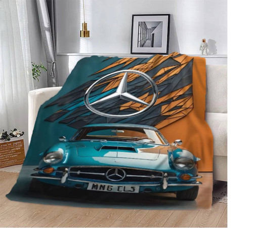 Плюшевий 3D-плед Mercedes-Benz 12644, 135х160 см