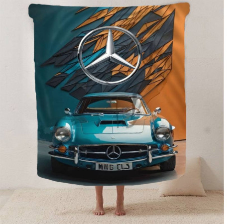 Плюшевий 3D-плед Mercedes-Benz 12644, 135х160 см