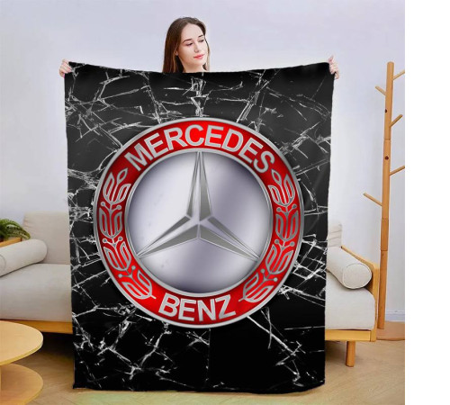 Плюшевий 3D-плед Mercedes-Benz Red 13447, 135х160 см