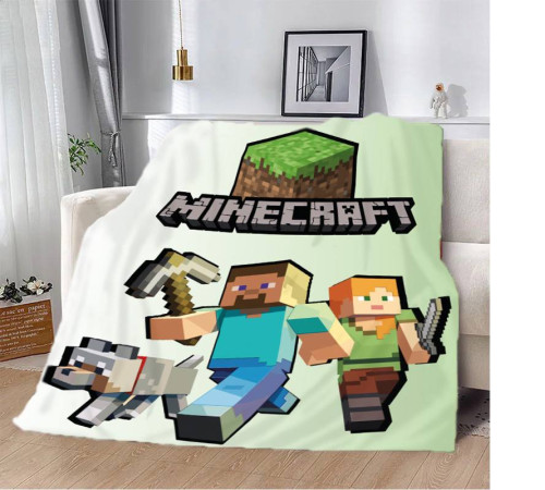 Плюшевий 3D-плед Minecraft 12265, 135х160 см