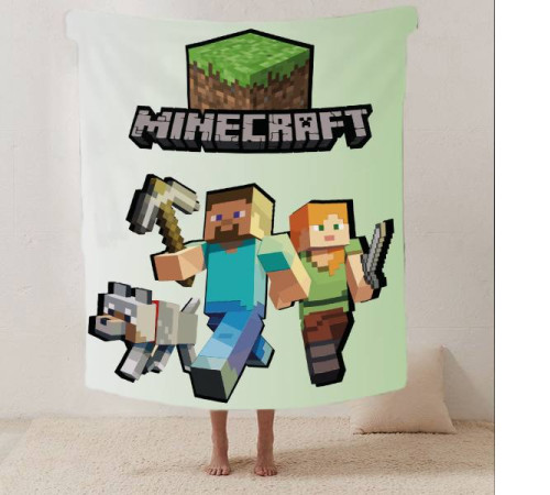 Плюшевий 3D-плед Minecraft 12265, 135х160 см