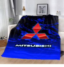 Плюшевий 3D-плед Mitsubishi blue 12783, 135х160 см