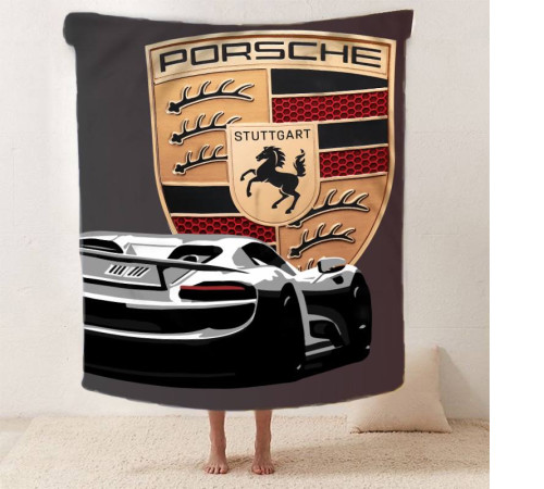 Плюшевий 3D-плед Porsche 12424, 135х160 см