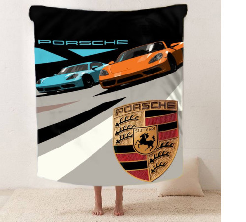 Плюшевий 3D-плед Porsche Дует 12126, 160х200 см