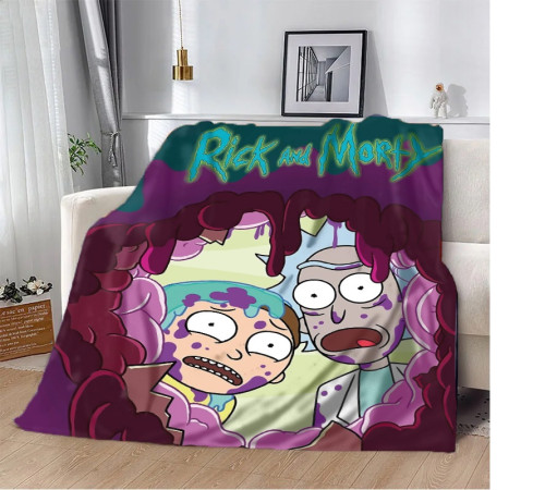 Плюшевий 3D-плед Rick and Morty 10652, 160х200 см