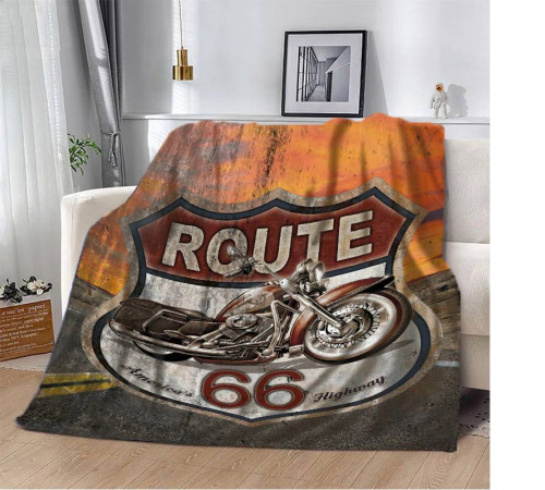 Плюшевий 3D-плед Route 66 10604, 160х200 см