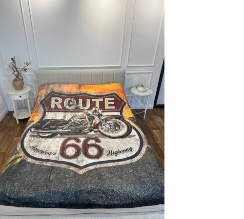 Плюшевий 3D-плед Route 66 10605, 135х160 см