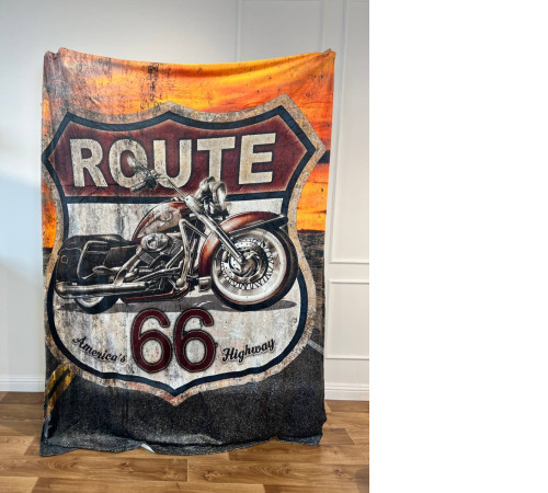 Плюшевий 3D-плед Route 66 10605, 135х160 см