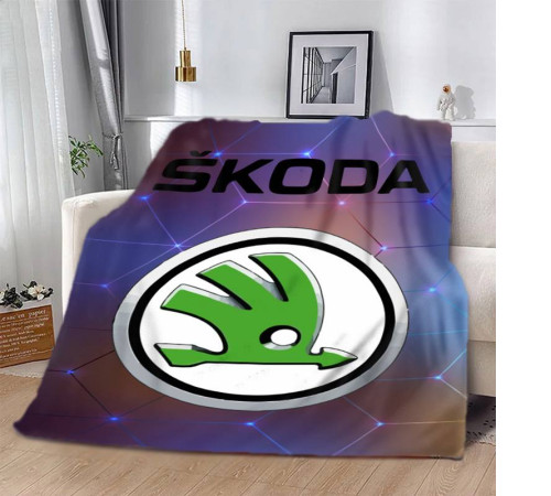 Плюшевий 3D-плед Skoda 12634, 160х200 см