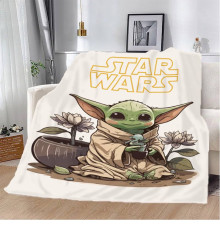Плюшевий 3D-плед Star Wars Малюк Йода 12255, 160х200 см