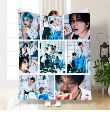Плюшевий 3D-плед Stray Kids collage №2 15807, 160х200 см