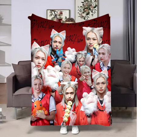 Плюшевий 3D-плед Stray Kids Felix 17965, 160х200 см
