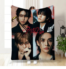 Плюшевий 3D-плед Stray Kids New Коллаж 17099, 160х200 см