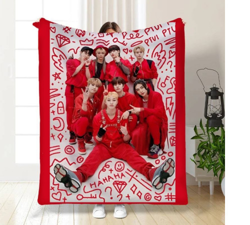 Плюшевий 3D-плед Stray Kids №6 15794, 135х160 см