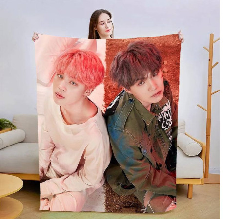 Плюшевий 3D-плед Yoonmin BTS 13380, 160х200 см