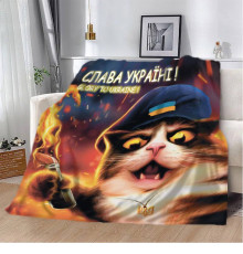 Патріотичний 3D-плед Котяча Революція 12370, 135х160 см