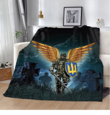 Патріотичний 3D-плед Крилатий Воїн 10623, 135х160 см