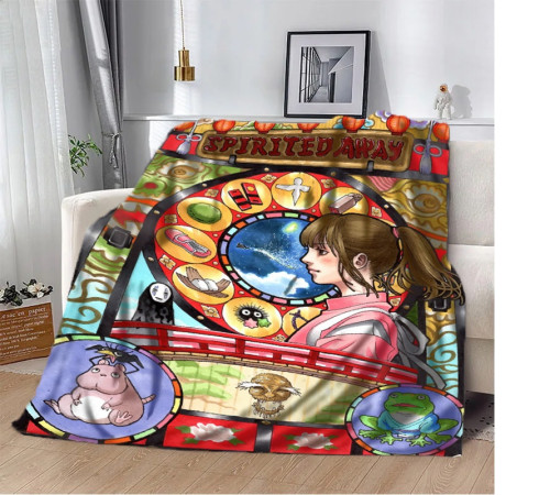 Плюшевий 3D-плед Аніме Spirited Away 10621, 135х160 см