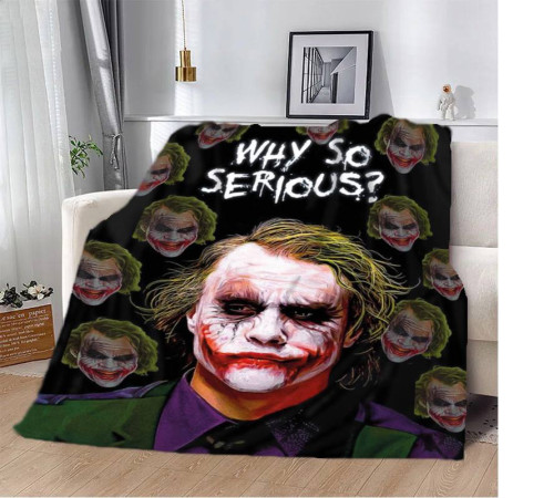 Плюшевий 3D-плед Джокер Why so serious? 11606, 160х200 см