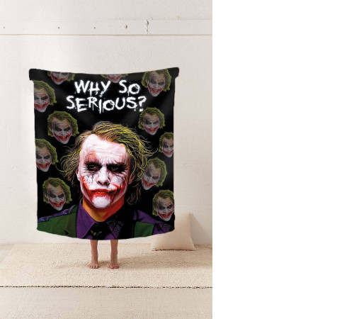 Плюшевий 3D-плед Джокер Why so serious? 11606, 160х200 см