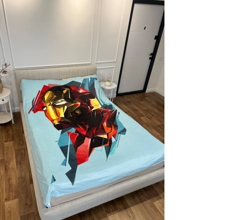 Плюшевий 3D-плед Залізна людина 12240, 160х200 см