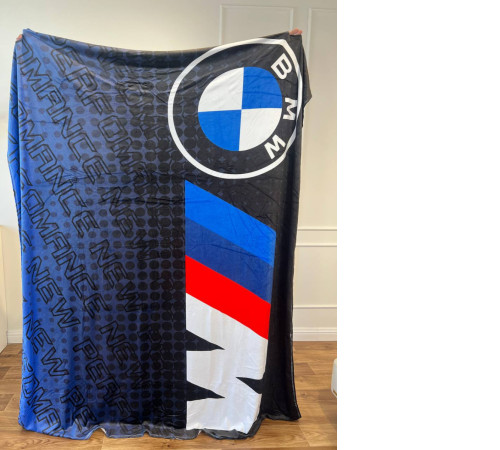 Плюшевий 3D-плед BMW 11866, 160х200 см