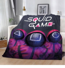 Плюшевий 3D-плед Гра в кальмара Squid Game 12298, 135х160 см