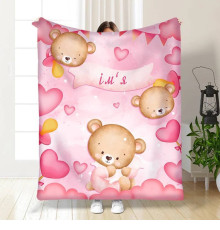 Іменний 3D-плед Teddy 15731, 135х160 см