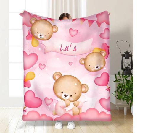Іменний 3D-плед Teddy 15731, 135х160 см