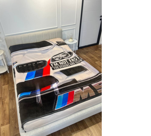 Плюшевий 3D-плед BMW M5 13438, 135х160 см