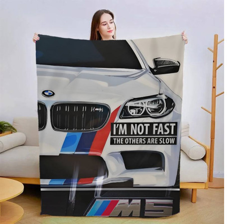 Плюшевий 3D-плед BMW M5 13438, 135х160 см