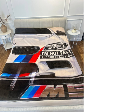 Плюшевий 3D-плед BMW M5 13438, 135х160 см