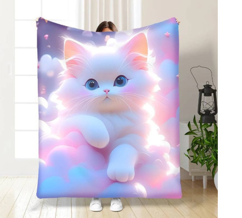 Плюшевий 3D-плед Кошенятко 16601, 160х200 см