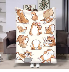 Плюшевий 3D-плед Котики муркотики 17962, 135х160 см