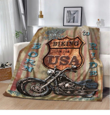 Плюшевий 3D-плед Born to Ride 10606, 160х200 см