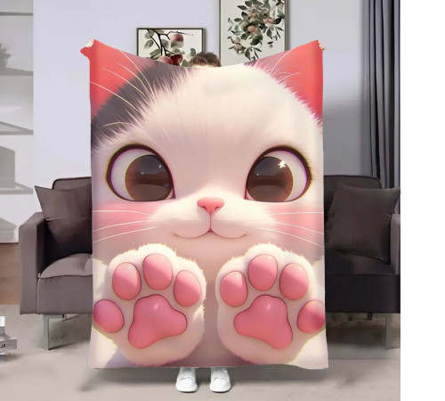 Плюшевий 3D-плед Котячі обіймашки 17964, 135х160 см