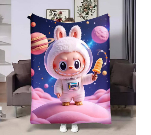 Плюшевий 3D-плед Лабубу №10 31269, 160х200 см