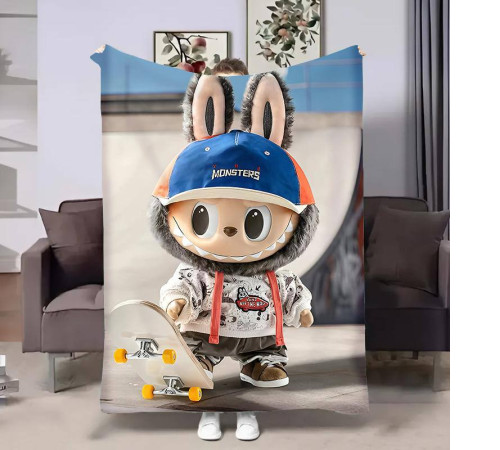 Плюшевий 3D-плед Лабубу №8 31263, 160х200 см