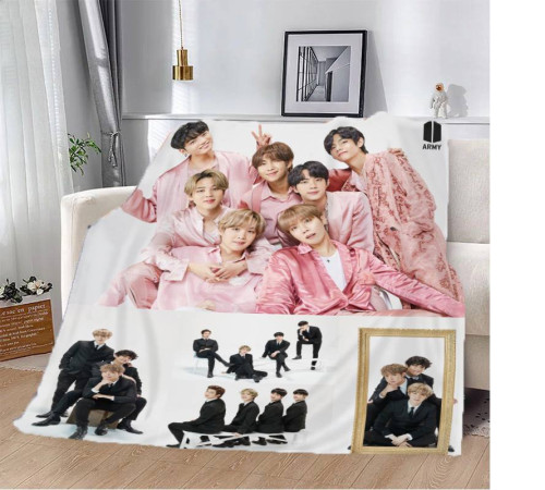 Плюшевий 3D-плед BTS №3 13293, 135х160 см
