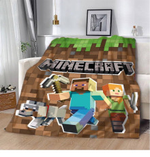 Плюшевий 3D-плед Cвіт Minecraft 12261, 160х200 см