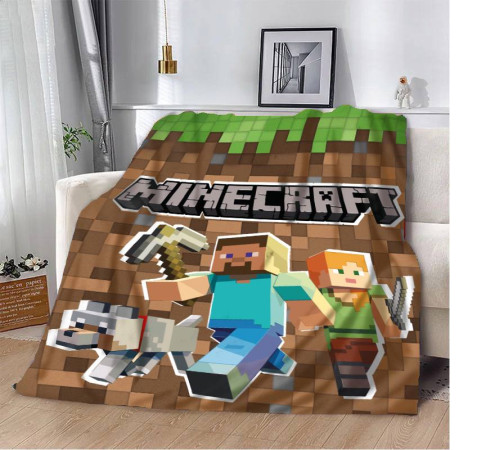 Плюшевий 3D-плед Cвіт Minecraft 12261, 160х200 см