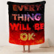 Мотиваційний 3D-плед "Every Thing Will BE OK №2" 12828, 135х160 см