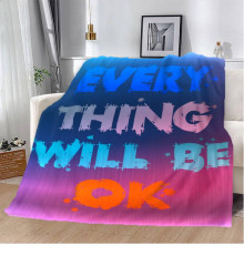 Мотиваційний 3D-плед Every Thing Will BE OK 12824, 160х200 см